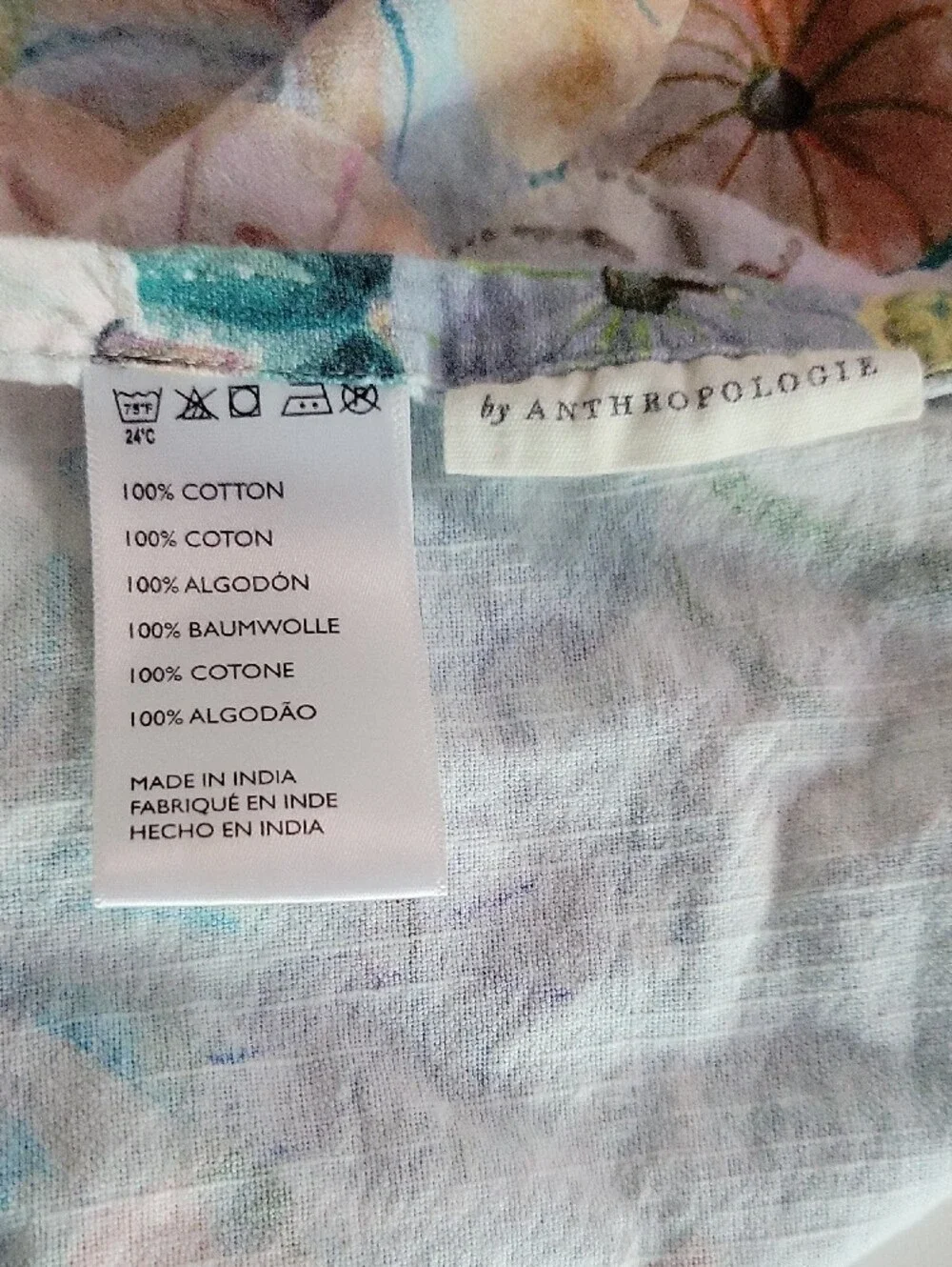 Anthropologie trim fabric gathered